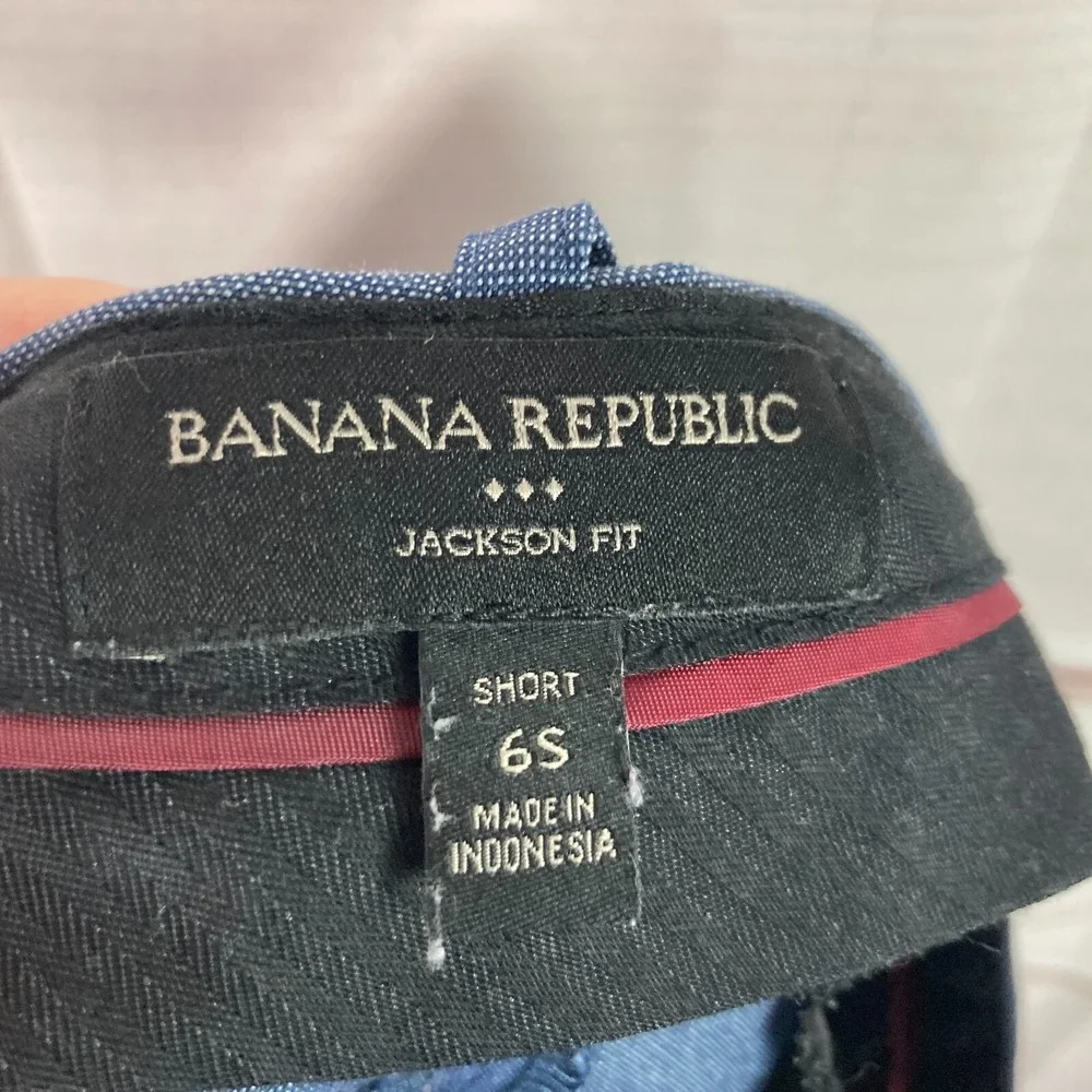 Banana Republic Pants Women 6 Short Blue Jackson Fit Dress Mid Rise Ankle Pocket
